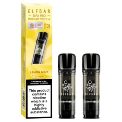 ELFBAR ELFA Kit Pro 2ml Pods 20mg - Lemon Mint 10 Stk