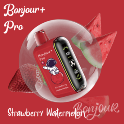 Bonjour+ Pro 15000 Puffs 2% Nic. - Strawberry Watermelon 10 Stk.