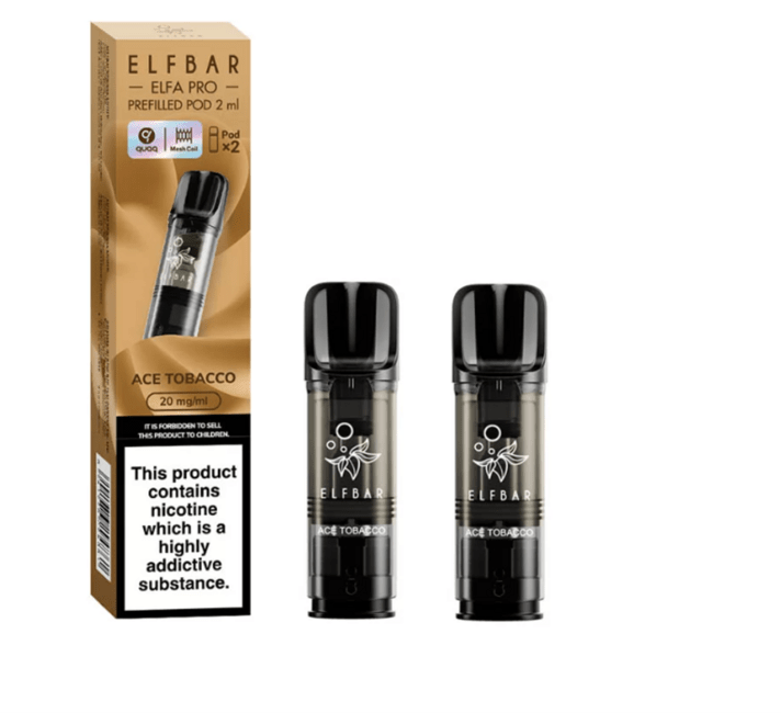 ELFBAR ELFA Kit Pro 2ml Pods 20mg - Ace Tobacco 10 Stk