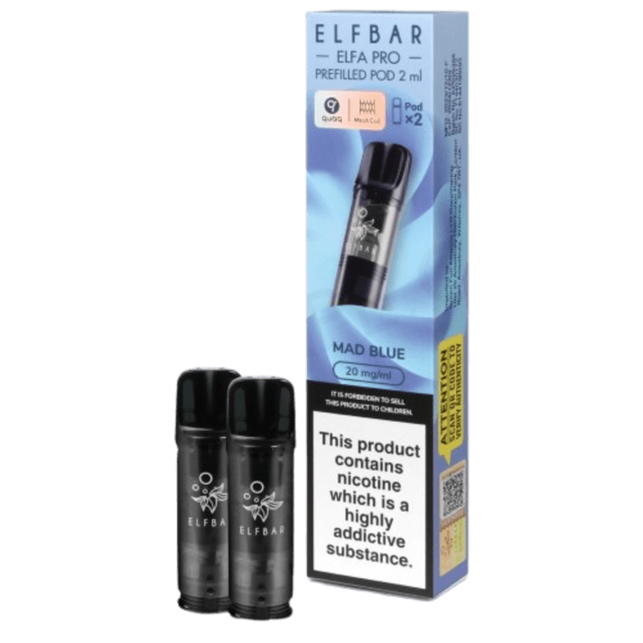 ELFBAR ELFA Kit Pro 2ml Pods 20mg - Mad Blue 10 Stk