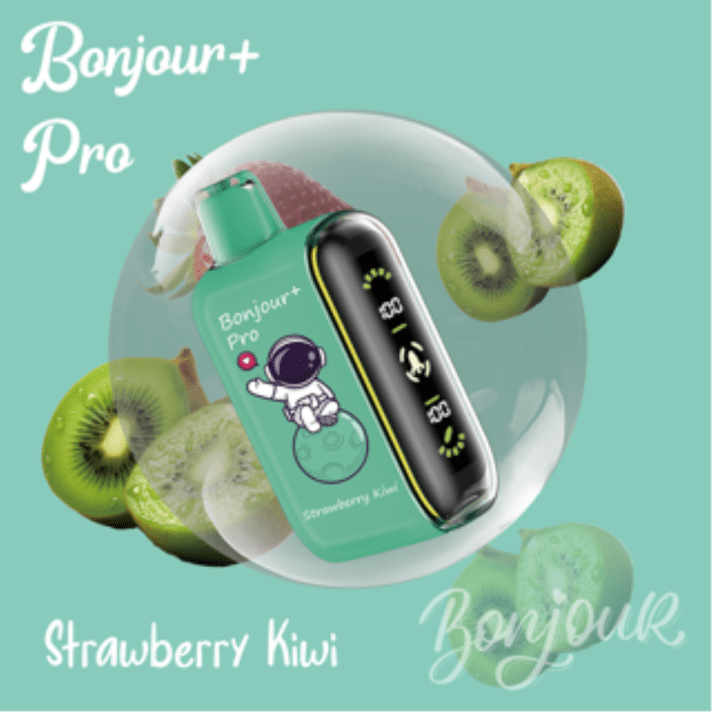 Bonjour+ Pro 15000 Puffs 2% Nic. - Strawberry Kiwi 10 Stk.