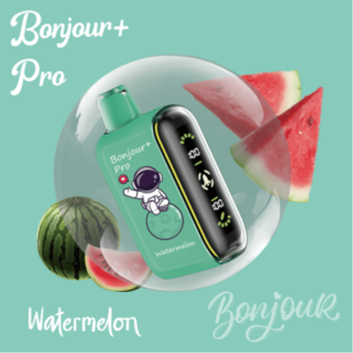 Bonjour+ Pro 15000 Puffs 2% Nic. - Watermelon 10 Stk.