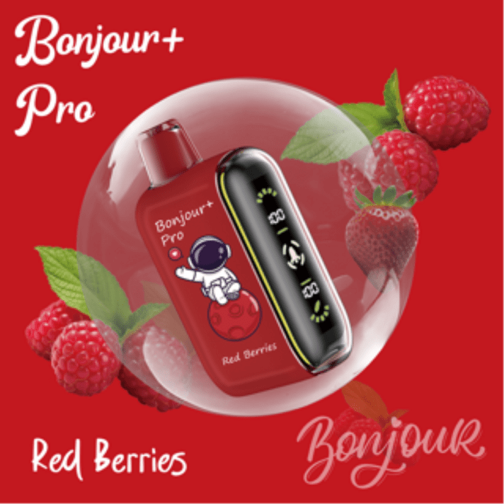 Bonjour+ Pro 15000 Puffs 2% Nic. - Red Berries 10 Stk.